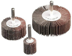 Camel Grinding Wheels - 3/4" Diam x 3/4" Face Width, Very Fine Aluminum Oxide Coated Mounted Flap Wheel - 1/4" Shank Mount, 240 Grit, 30,000 Max RPM - Eagle Tool & Supply