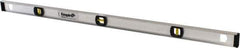 Empire Level - 48" Long 3 Vial I-Beam Level - Aluminum, Silver, 1 Level & 2 Plumb Vials - Eagle Tool & Supply