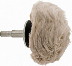 Dico - 3" Diam, 1/4" Shank Diam, Mushroom Shaped Mounted Bob - Medium Density, 2-1/2" Head Length, Wool Felt - Eagle Tool & Supply