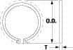 Thomson Industries - 0.025" Wide, Stainless Steel 3/16" External Retaining Ring - For Use with Linear Bearing INST-369-SS - Eagle Tool & Supply