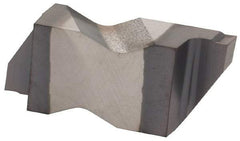 Kennametal - 3M225NG K Grade KC5025, 2.25mm Cutting Width Carbide Grooving Insert - 2.39mm Max Depth of Cut, Right Hand, 0.19mm Corner Radius, TiAlN Finish - Eagle Tool & Supply