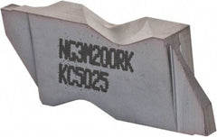 Kennametal - 3M200NG K Grade KC5025, 2mm Cutting Width Carbide Grooving Insert - 2.39mm Max Depth of Cut, Right Hand, 0.19mm Corner Radius, TiAlN Finish - Eagle Tool & Supply