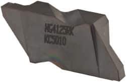 Kennametal - 4125NG K Grade KC5010, 3.18mm Cutting Width Carbide Grooving Insert - 3.81mm Max Depth of Cut, Right Hand, 0.19mm Corner Radius, TiAlN Finish - Eagle Tool & Supply