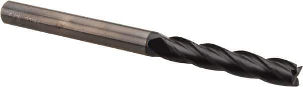 OSG - 5/16", 1-5/8" LOC, 5/16" Shank Diam, 4" OAL, 4 Flute, Solid Carbide Square End Mill - Single End, TiAlN Finish, Spiral Flute, 30° Helix, Centercutting, Right Hand Cut, Right Hand Flute, Series 484 - Eagle Tool & Supply