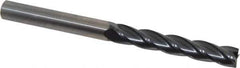 OSG - 1/2", 3" LOC, 1/2" Shank Diam, 6" OAL, 4 Flute, Solid Carbide Square End Mill - Single End, TiAlN Finish, Spiral Flute, 30° Helix, Centercutting, Right Hand Cut, Right Hand Flute, Series 484 - Eagle Tool & Supply