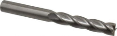 OSG - 5/8", 3" LOC, 5/8" Shank Diam, 6" OAL, 4 Flute, Solid Carbide Square End Mill - Single End, Uncoated, Spiral Flute, 30° Helix, Centercutting, Right Hand Cut, Right Hand Flute, Series 484 - Eagle Tool & Supply