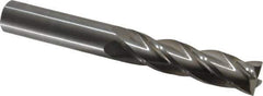 OSG - 3/4", 3" LOC, 3/4" Shank Diam, 6" OAL, 4 Flute, Solid Carbide Square End Mill - Single End, Uncoated, Spiral Flute, 30° Helix, Centercutting, Right Hand Cut, Right Hand Flute, Series 484 - Eagle Tool & Supply