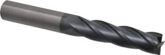 OSG - 3/4", 3" LOC, 3/4" Shank Diam, 6" OAL, 4 Flute, Solid Carbide Square End Mill - Single End, TiAlN Finish, Spiral Flute, 30° Helix, Centercutting, Right Hand Cut, Right Hand Flute, Series 484 - Eagle Tool & Supply