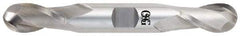 OSG - 11/32" Diam, 3/4" LOC, 2 Flute Solid Carbide Ball End Mill - Uncoated, Double End, 3-1/2" OAL, 3/8" Shank Diam, Spiral Flute - Eagle Tool & Supply