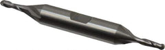 OSG - 1/8" Diam, 3/8" LOC, 2 Flute Solid Carbide Ball End Mill - Uncoated, Double End, 3-1/16" OAL, 3/8" Shank Diam, Spiral Flute - Eagle Tool & Supply