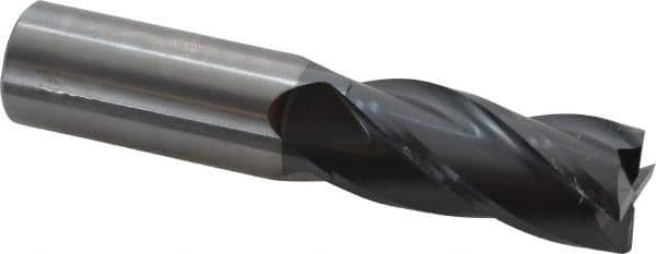 OSG - 1", 2-1/4" LOC, 1" Shank Diam, 5" OAL, 4 Flute, Solid Carbide Square End Mill - Single End, TiAlN Finish, Spiral Flute, 30° Helix, Centercutting, Right Hand Cut, Right Hand Flute, Series 464 - Eagle Tool & Supply