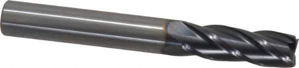 OSG - 3/8", 1-1/8" LOC, 3/8" Shank Diam, 3" OAL, 4 Flute, Solid Carbide Square End Mill - Single End, TiAlN Finish, Spiral Flute, 30° Helix, Centercutting, Right Hand Cut, Right Hand Flute, Series 464 - Eagle Tool & Supply