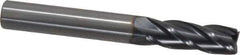 OSG - 3/8", 1-1/8" LOC, 3/8" Shank Diam, 3" OAL, 4 Flute, Solid Carbide Square End Mill - Single End, TiAlN Finish, Spiral Flute, 30° Helix, Centercutting, Right Hand Cut, Right Hand Flute, Series 464 - Eagle Tool & Supply