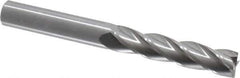 OSG - 7/16", 2" LOC, 7/16" Shank Diam, 4" OAL, 4 Flute, Solid Carbide Square End Mill - Single End, Uncoated, Spiral Flute, 30° Helix, Centercutting, Right Hand Cut, Right Hand Flute, Series 464 - Eagle Tool & Supply