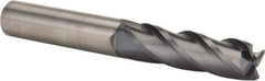 OSG - 5/8", 2-1/4" LOC, 5/8" Shank Diam, 5" OAL, 4 Flute, Solid Carbide Square End Mill - Single End, TiAlN Finish, Spiral Flute, 30° Helix, Centercutting, Right Hand Cut, Right Hand Flute, Series 464 - Eagle Tool & Supply