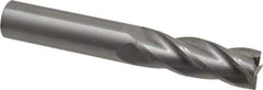 OSG - 3/4", 2-1/4" LOC, 3/4" Shank Diam, 5" OAL, 4 Flute, Solid Carbide Square End Mill - Single End, Uncoated, Spiral Flute, 30° Helix, Centercutting, Right Hand Cut, Right Hand Flute, Series 464 - Eagle Tool & Supply