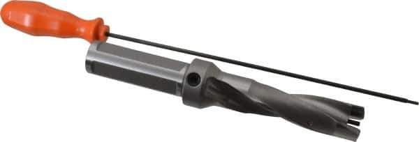 Kennametal - 25.4 to 25.9mm Diam, 3xD, 78mm Max Depth, 1" Shank Diam, 109.47mm Flute, 206.38mm OAL, Replaceable Tip Drill - KSEM1000 Insert, 5 Seat Size, Series KSEM - Eagle Tool & Supply
