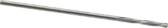 Magafor - #60 Solid Carbide 4 Flute Chucking Reamer - Spiral Flute, 0.0402" Straight Shank, 9/32" Flute Length, 1-5/16" OAL - Eagle Tool & Supply