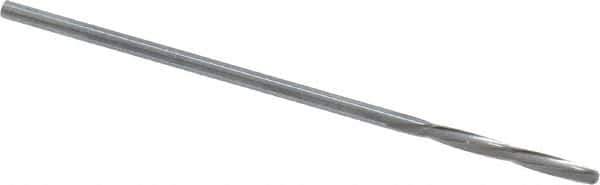 Magafor - #56 Solid Carbide 4 Flute Chucking Reamer - Spiral Flute, 0.0465" Straight Shank, 25/64" Flute Length, 1-9/16" OAL - Eagle Tool & Supply
