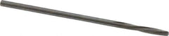 Magafor - 1.4986mm Solid Carbide 4 Flute Chucking Reamer - Spiral Flute, 0.059" Straight Shank, 25/64" Flute Length, 1-9/16" OAL - Eagle Tool & Supply