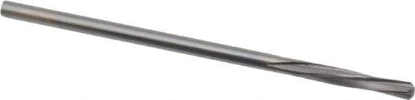 Magafor - 5/64" Solid Carbide 4 Flute Chucking Reamer - Spiral Flute, 0.078" Straight Shank, 7/16" Flute Length, 1-31/32" OAL - Eagle Tool & Supply