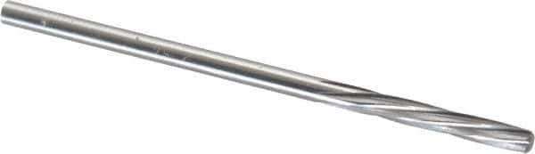 Magafor - 2.54mm Solid Carbide 6 Flute Chucking Reamer - Spiral Flute, 2.54mm Straight Shank, 19/32" Flute Length, 2-1/4" OAL - Eagle Tool & Supply