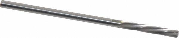 Magafor - 2.5705mm Solid Carbide 6 Flute Chucking Reamer - Spiral Flute, 0.1012" Straight Shank, 19/32" Flute Length, 2-1/4" OAL - Eagle Tool & Supply