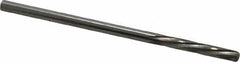 Magafor - #37 Solid Carbide 6 Flute Chucking Reamer - Spiral Flute, 0.1039" Straight Shank, 19/32" Flute Length, 2-1/4" OAL - Eagle Tool & Supply