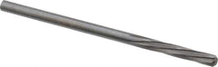 Magafor - #34 Solid Carbide 6 Flute Chucking Reamer - Spiral Flute, 0.111" Straight Shank, 19/32" Flute Length, 2-1/4" OAL - Eagle Tool & Supply