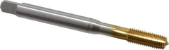 Emuge - 5/16-24 UNF 2BX Modified Bottoming Thread Forming Tap - Cobalt, TiN Finish, 3.543" OAL, 0.669" Thread Length, Right Hand Thread, Series Rekord Druck-S - Eagle Tool & Supply