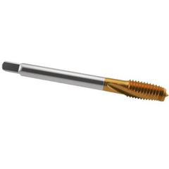 Emuge - 1/2-13 UNC 2BX Modified Bottoming Thread Forming Tap - Cobalt, TiN Finish, 4.331" OAL, 0.984" Thread Length, Right Hand Thread, Series Rekord Druck-S - Eagle Tool & Supply