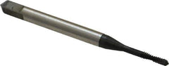 Emuge - #2-56 UNC 2 Flute 3BX Plug Spiral Flute Tap - Cobalt, Nitride Finish, 1.772" OAL, Left Hand Flute, Right Hand Thread, Series Rekord C-Ti - Eagle Tool & Supply