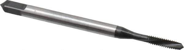 Emuge - #3-48 UNC 2 Flute 3BX Plug Spiral Flute Tap - Cobalt, Nitride Finish, 1.969" OAL, Left Hand Flute, Right Hand Thread, Series Rekord C-Ti - Eagle Tool & Supply