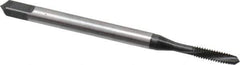 Emuge - #3-48 UNC 2 Flute 3BX Plug Spiral Flute Tap - Cobalt, Nitride Finish, 1.969" OAL, Left Hand Flute, Right Hand Thread, Series Rekord C-Ti - Eagle Tool & Supply