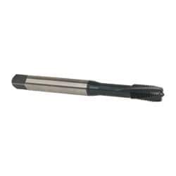 Emuge - 3/8-24 UNF 3 Flute 3BX Plug Spiral Flute Tap - Cobalt, Nitride Finish, 3.937" OAL, Left Hand Flute, Right Hand Thread, Series Rekord C-Ti - Eagle Tool & Supply