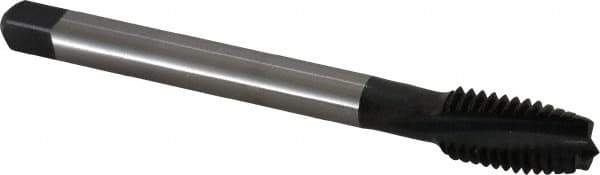 Emuge - 1/2-13 UNC 3 Flute 2BX Plug Spiral Flute Tap - Cobalt, Nitride Finish, 4.331" OAL, Left Hand Flute, Right Hand Thread, Series Rekord C-Ti - Eagle Tool & Supply