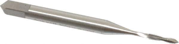 Emuge - #0-80 UNF 2 Flute 3BX Modified Bottoming Spiral Flute Tap - Cobalt, Oxide Finish, 1.626" OAL, Right Hand Flute, Right Hand Thread, Series Rekord D-Ti - Eagle Tool & Supply