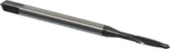 Emuge - #3-48 UNC 2 Flute 3BX Modified Bottoming Spiral Flute Tap - Cobalt, Oxide Finish, 1.969" OAL, Right Hand Flute, Right Hand Thread, Series Rekord D-Ti - Eagle Tool & Supply