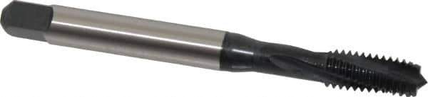Emuge - 3/8-16 UNC 3 Flute 2BX Modified Bottoming Spiral Flute Tap - Cobalt, Oxide Finish, 3.937" OAL, Right Hand Flute, Right Hand Thread, Series Rekord D-Ti - Eagle Tool & Supply