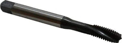 Emuge - 3/8-16 UNC 3 Flute 3BX Modified Bottoming Spiral Flute Tap - Cobalt, Oxide Finish, 3.937" OAL, Right Hand Flute, Right Hand Thread, Series Rekord D-Ti - Eagle Tool & Supply