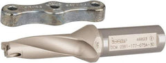 Iscar - 0.591 to 5/8" Diam, 3xD, 1.77" Max Depth, 3/4" Shank Diam, Replaceable Tip Drill - IDI Insert, 15 Seat Size, DCM Toolholder, Series ChamDrill - Eagle Tool & Supply