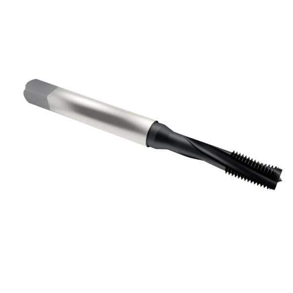 Emuge - 3/8-24 UNF 3 Flute 3BX Modified Bottoming Spiral Flute Tap - Cobalt, Oxide Finish, 3.937" OAL, Right Hand Flute, Right Hand Thread, Series Rekord D-Ti - Eagle Tool & Supply