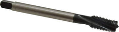 Emuge - 7/16-20 UNF 3 Flute 2BX Modified Bottoming Spiral Flute Tap - Cobalt, Oxide Finish, 3.937" OAL, Right Hand Flute, Right Hand Thread, Series Rekord D-Ti - Eagle Tool & Supply