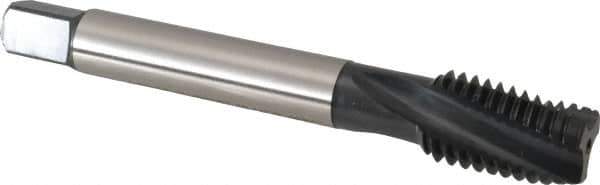 Emuge - 5/8-11 UNC 3 Flute 2BX Modified Bottoming Spiral Flute Tap - Cobalt, Oxide Finish, 4.331" OAL, Right Hand Flute, Right Hand Thread, Series Rekord D-Ti - Eagle Tool & Supply
