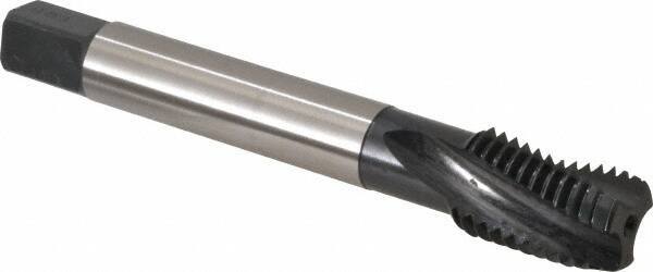 Emuge - 3/4-10 UNC 3 Flute 3BX Modified Bottoming Spiral Flute Tap - Cobalt, Oxide Finish, 4.921" OAL, Right Hand Flute, Right Hand Thread, Series Rekord D-Ti - Eagle Tool & Supply