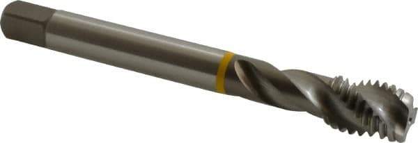 Emuge - 9/16-12 UNC 3 Flute 3B Modified Bottoming Spiral Flute Tap - Cobalt, Bright Finish, 4.331" OAL, Right Hand Flute, Right Hand Thread, Series Enorm - Eagle Tool & Supply