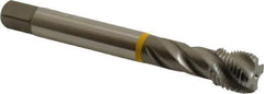 Emuge - 9/16-18 UNF 4 Flute 2B Modified Bottoming Spiral Flute Tap - Cobalt, Bright Finish, 3.937" OAL, Right Hand Flute, Right Hand Thread, Series Enorm - Eagle Tool & Supply