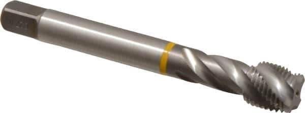 Emuge - 9/16-18 UNF 4 Flute 3B Modified Bottoming Spiral Flute Tap - Cobalt, Bright Finish, 3.937" OAL, Right Hand Flute, Right Hand Thread, Series Enorm - Eagle Tool & Supply