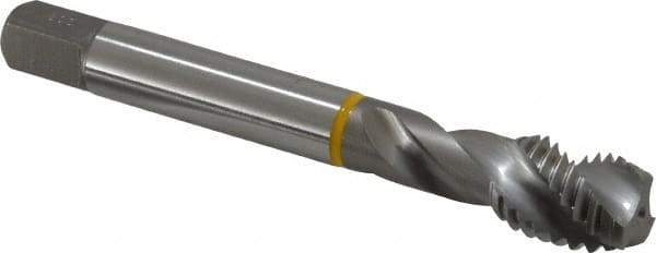 Emuge - 5/8-11 UNC 3 Flute 3B Modified Bottoming Spiral Flute Tap - Cobalt, Bright Finish, 4.331" OAL, Right Hand Flute, Right Hand Thread, Series Enorm - Eagle Tool & Supply