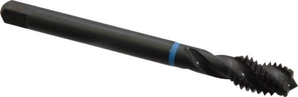 Emuge - 7/16-14 UNC 3 Flute 3B Modified Bottoming Spiral Flute Tap - Cobalt, Oxide Finish, 3.937" OAL, Right Hand Flute, Right Hand Thread, Series Enorm-VA - Eagle Tool & Supply